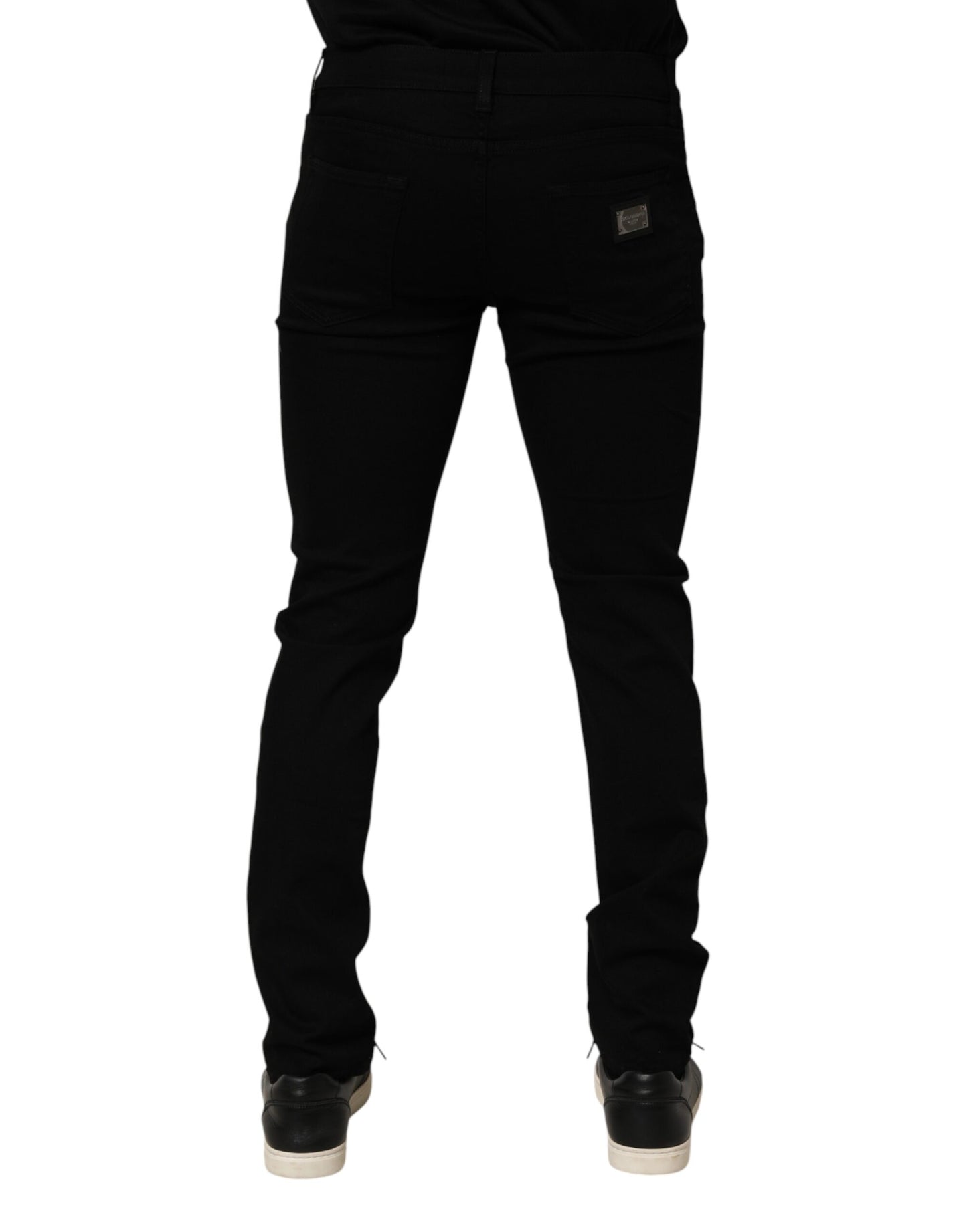Dolce &amp; Gabbana – Schwarze Slim Fit-Jeans aus Baumwollstretch für Herren