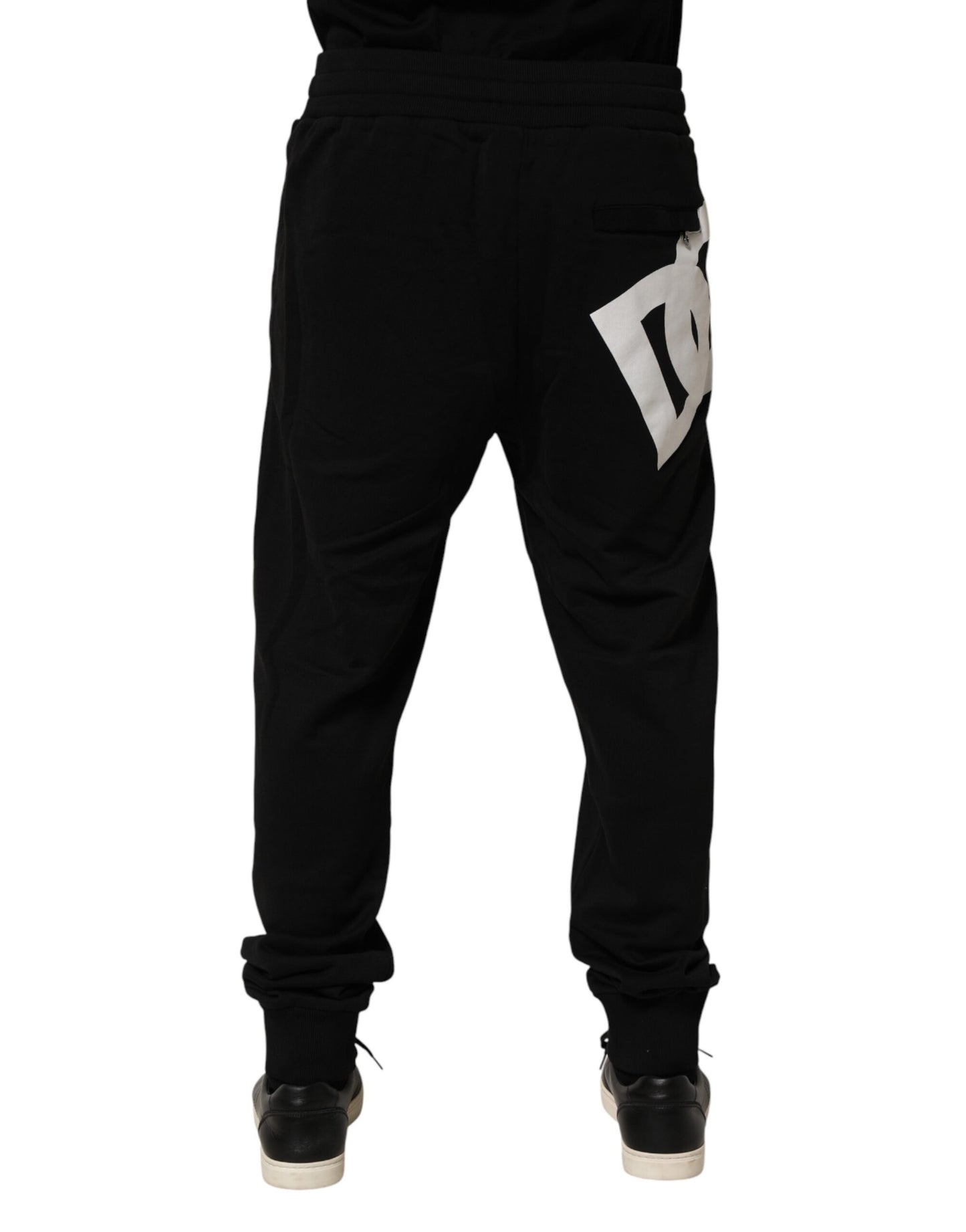 Dolce &amp; Gabbana – Schwarze Jogginghose aus Baumwolle mit DG-Logo