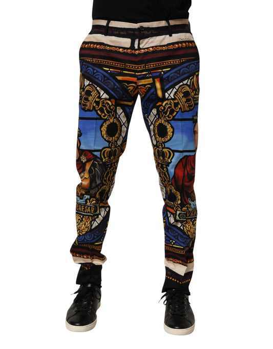 Dolce &amp; Gabbana – Mehrfarbige Karottenhose mit Julias-Ceasar-Print
