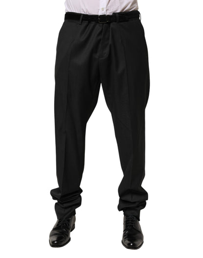 Dolce &amp; Gabbana Schwarze Wollhose für formelle Anlässe