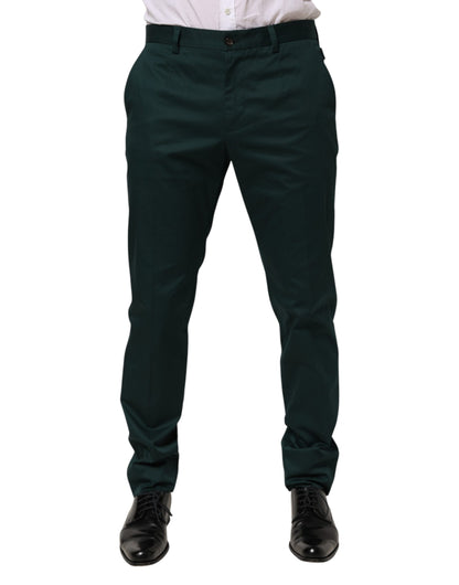Dolce &amp; Gabbana Grüne Hose aus Baumwolle für formelle Anlässe für Herren