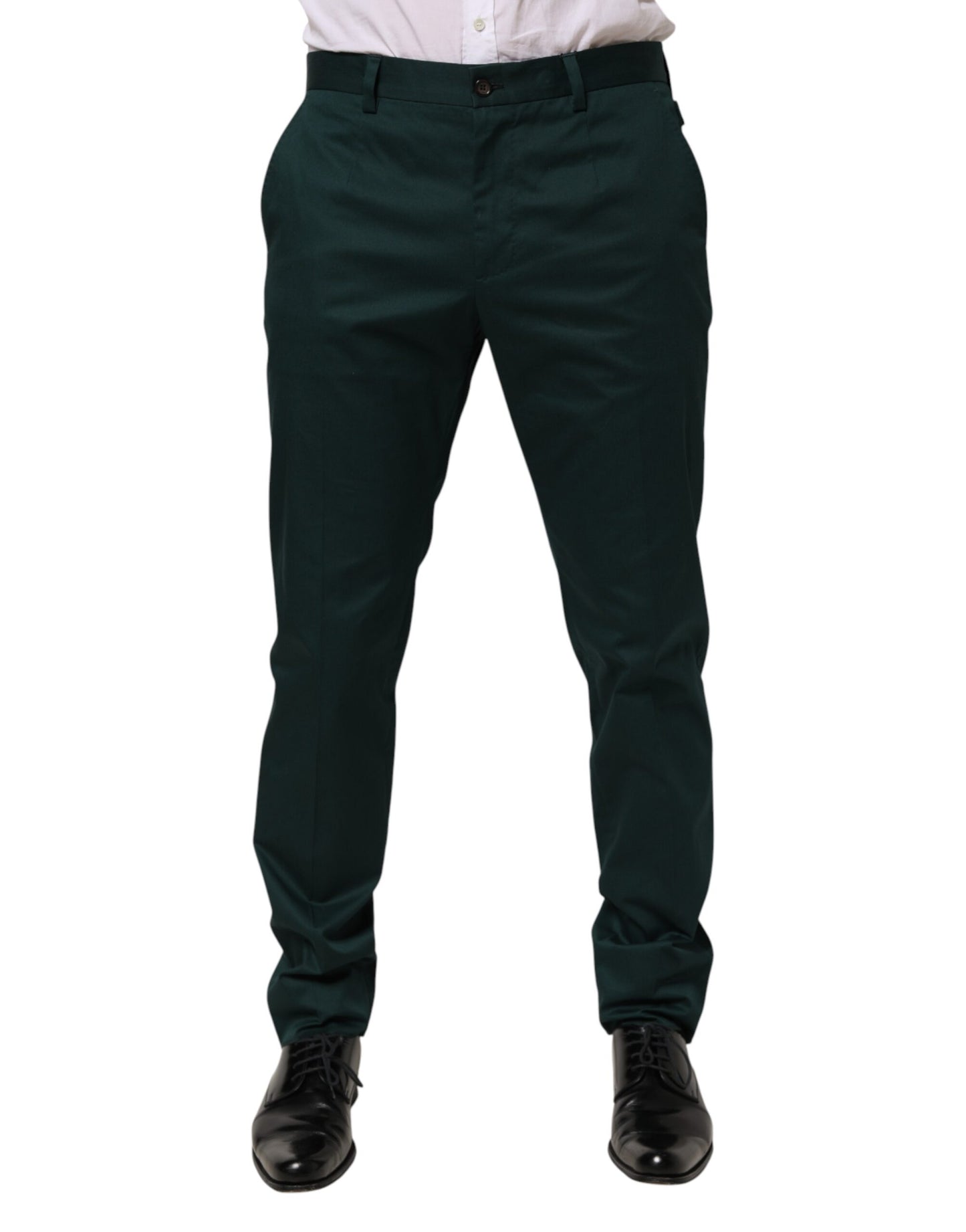 Dolce &amp; Gabbana Grüne Hose aus Baumwolle für formelle Anlässe für Herren