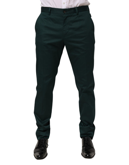 Dolce &amp; Gabbana Grüne Hose aus Baumwolle für formelle Anlässe für Herren