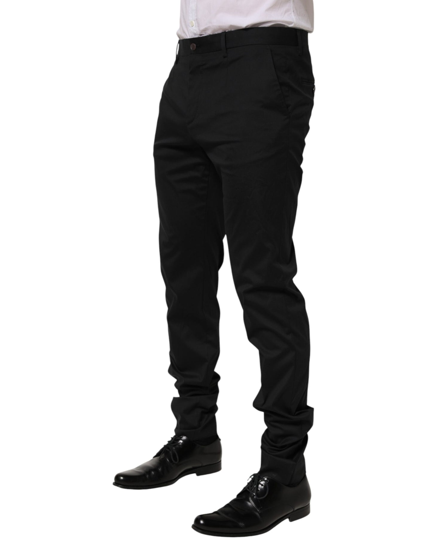 Dolce &amp; Gabbana Schwarze formelle Herrenhose aus Baumwolle