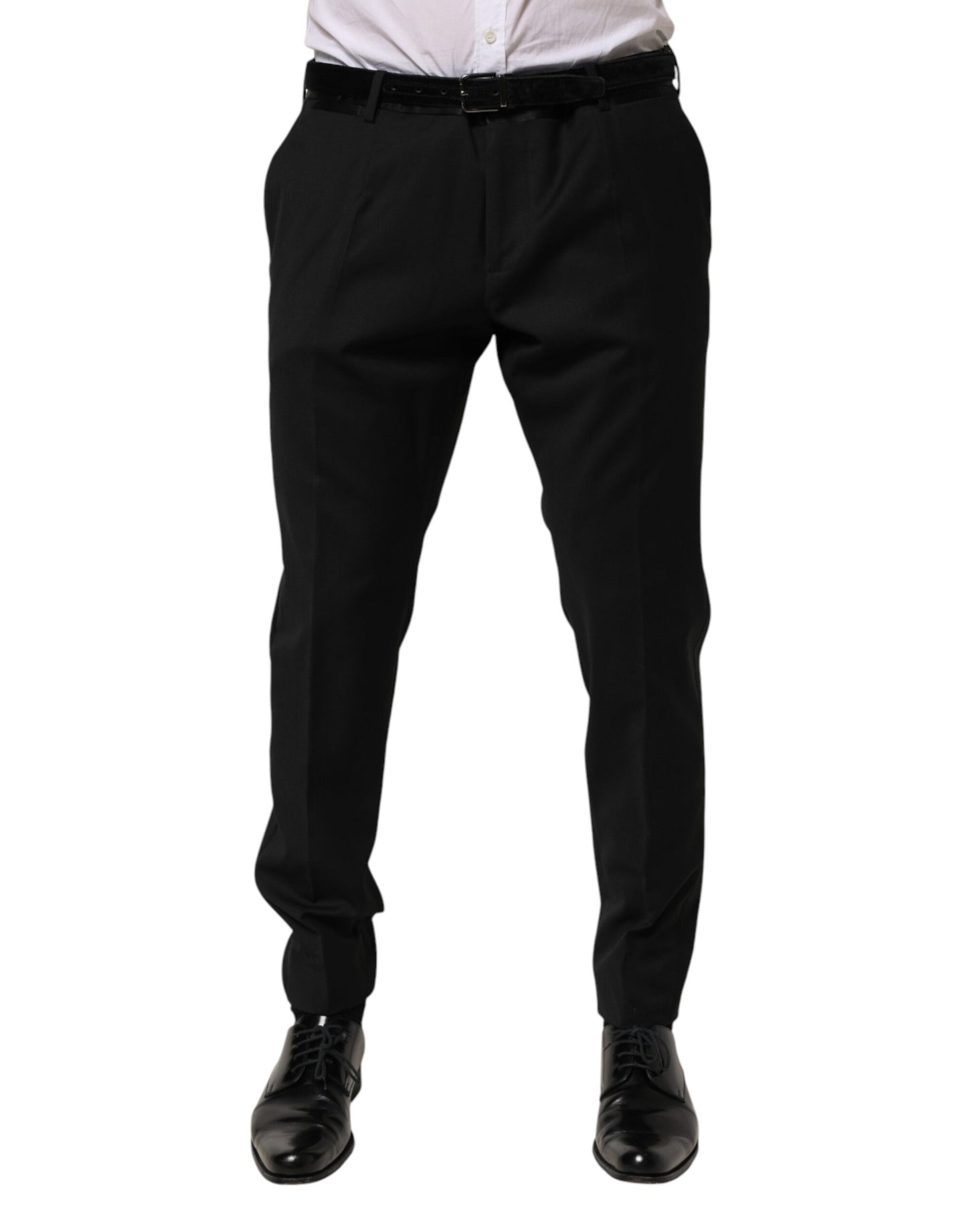 Dolce &amp; Gabbana Schwarze Wollhose für formelle Anlässe