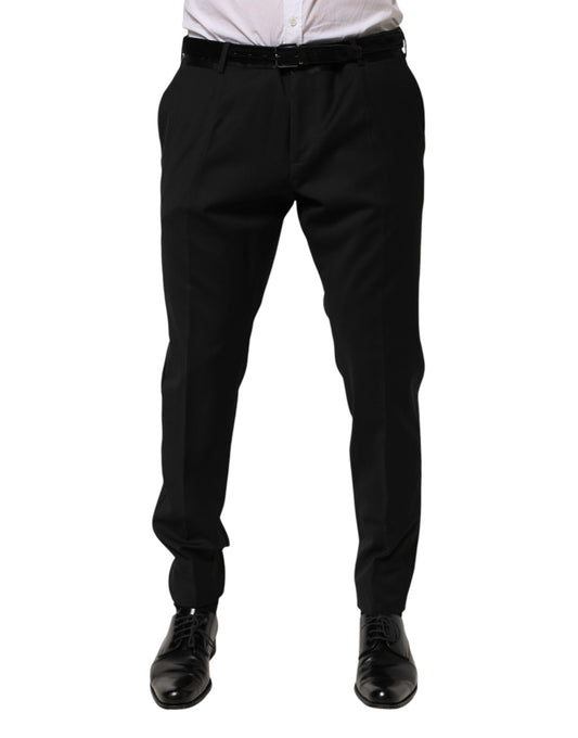 Dolce &amp; Gabbana Schwarze Wollhose für formelle Anlässe
