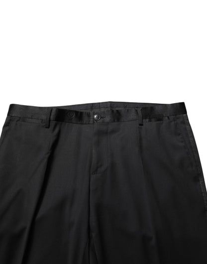 Dolce &amp; Gabbana Schwarze Wollhose für formelle Anlässe