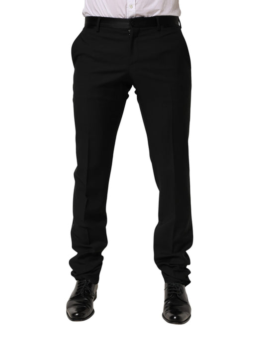 Dolce &amp; Gabbana Schwarze Wollhose für formelle Anlässe