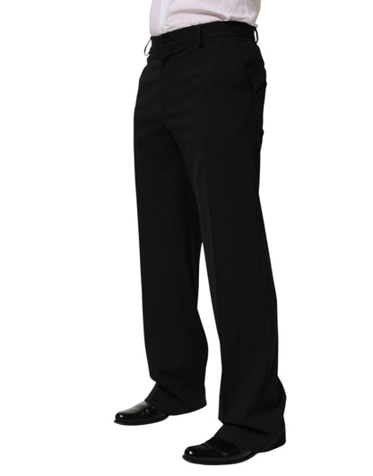 Dolce &amp; Gabbana Schwarze Wollhose für formelle Anlässe