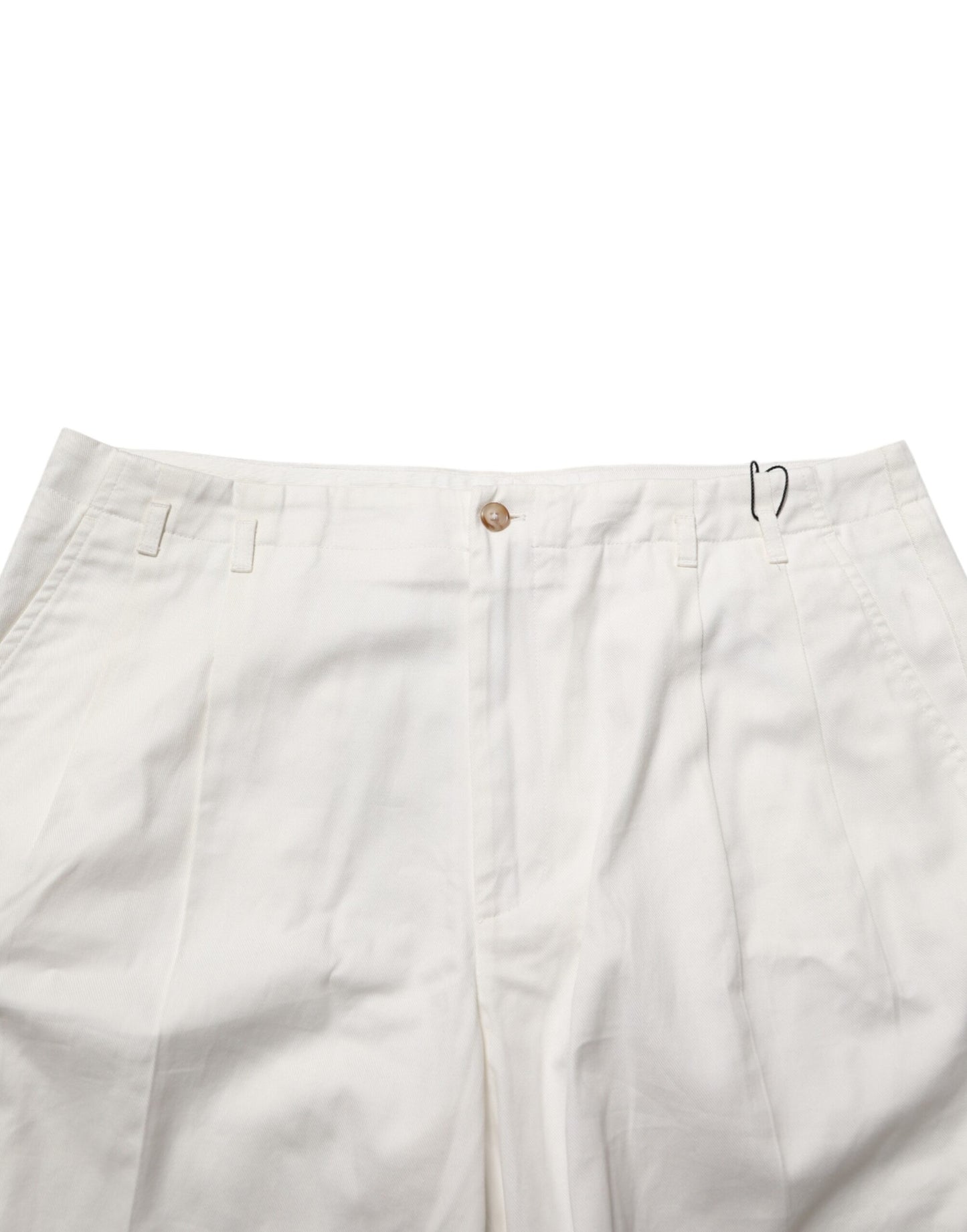 Dolce &amp; Gabbana – Weiße Bermudashorts aus Baumwolle mit mittlerer Taille für Herren