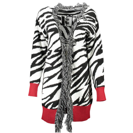 Gaelle Paris Bianco Acrylic Women Cardigan