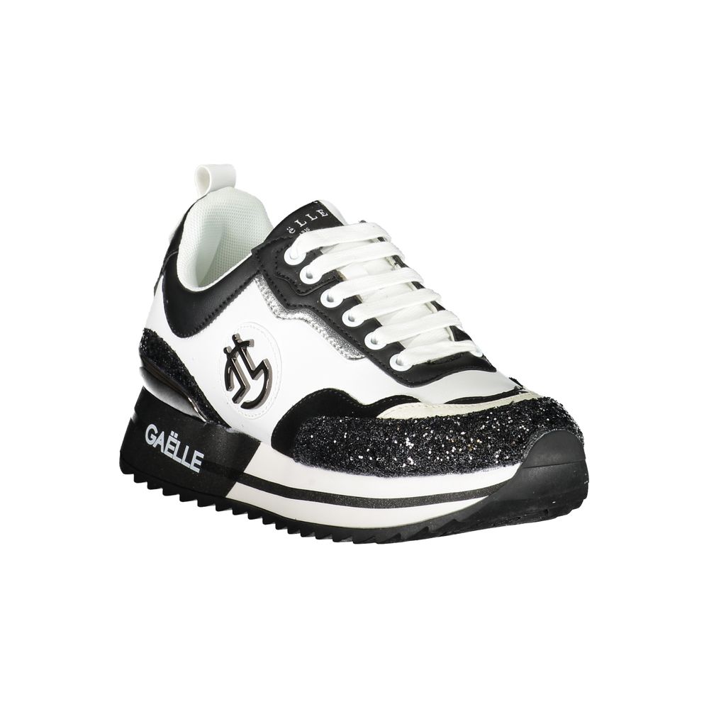 Gaelle Paris Black Polyurethane Women Sneaker