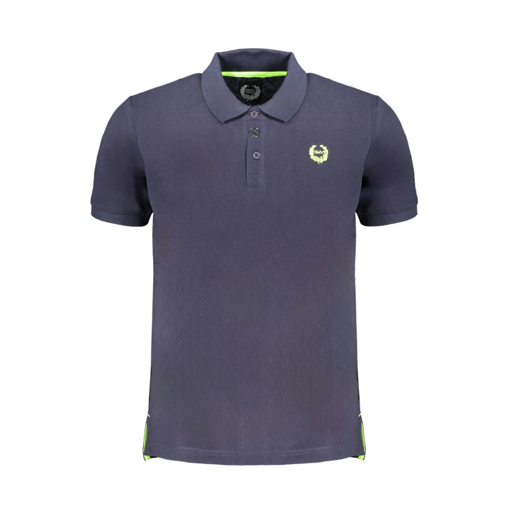 Gianmarco Venturi Poloshirt aus blauer Baumwolle