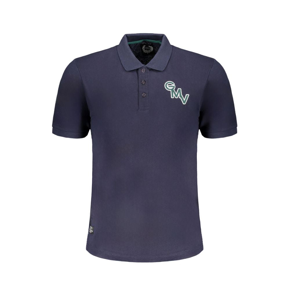 Gianmarco Venturi Poloshirt aus blauer Baumwolle