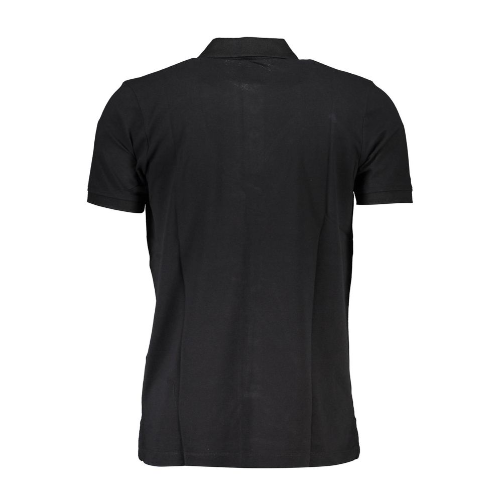 Gianmarco Venturi Poloshirt aus schwarzer Baumwolle