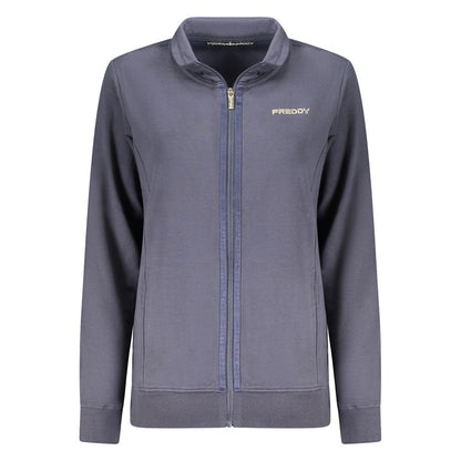 Freddy Blue Cotton Women Sweatshirt