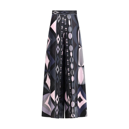 Emilio Pucci Multicolor Silk Casual Pants