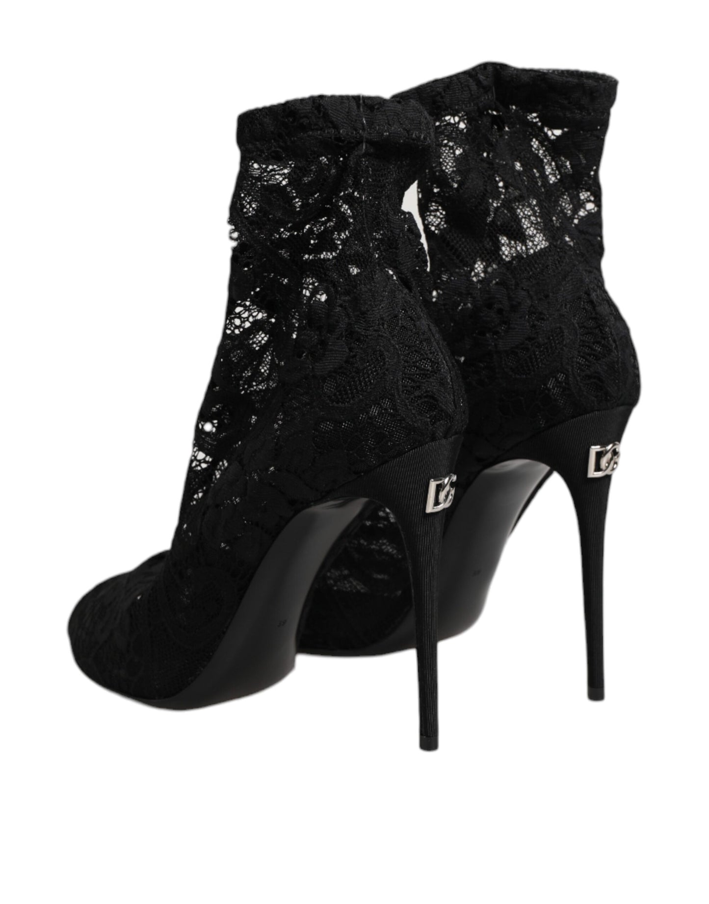 Dolce &amp; Gabbana – Schwarze Taormina-Stiefel mit Stretch-Spitze