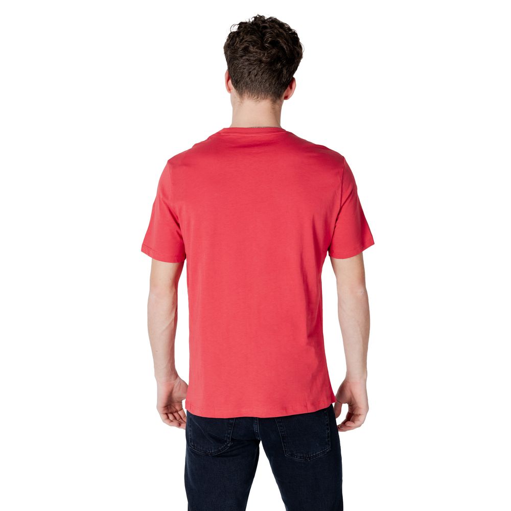 Armani Exchange – Rotes Baumwoll-T-Shirt