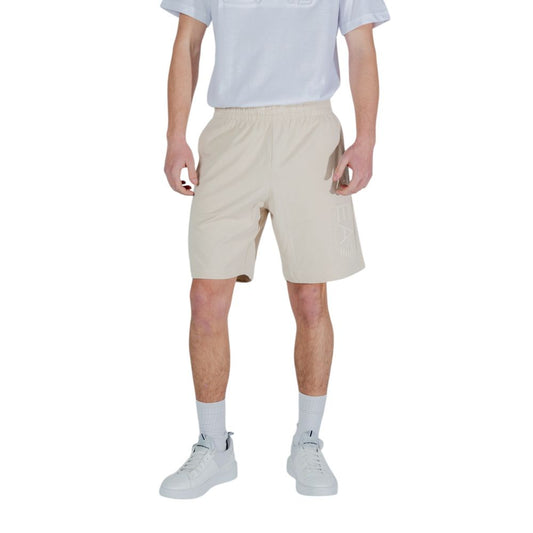 EA7 Emporio Armani Beige Baumwoll-Bermuda