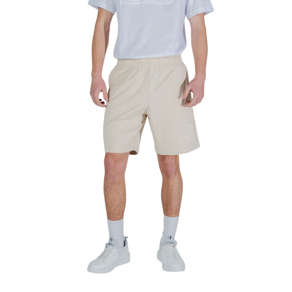 EA7 Emporio Armani Beige Baumwoll-Bermuda