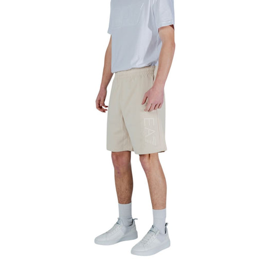 EA7 Emporio Armani Beige Baumwoll-Bermuda