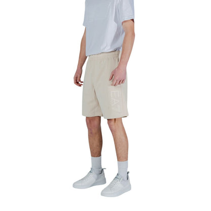 EA7 Emporio Armani Beige Baumwoll-Bermuda