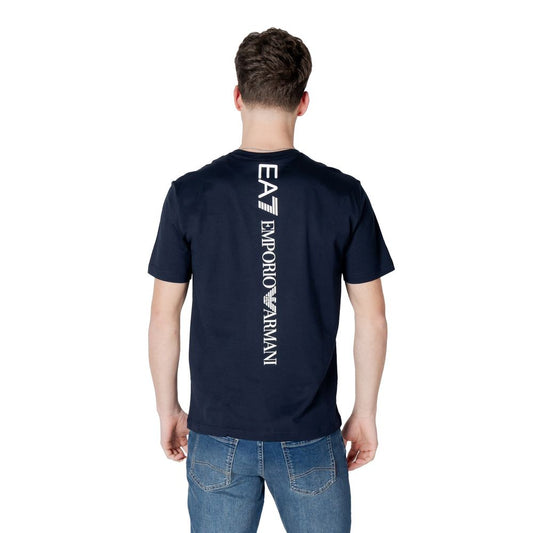 EA7 Emporio Armani Blaues Baumwoll-T-Shirt
