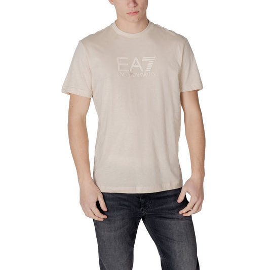 EA7 Emporio Armani Weißes Baumwoll-T-Shirt