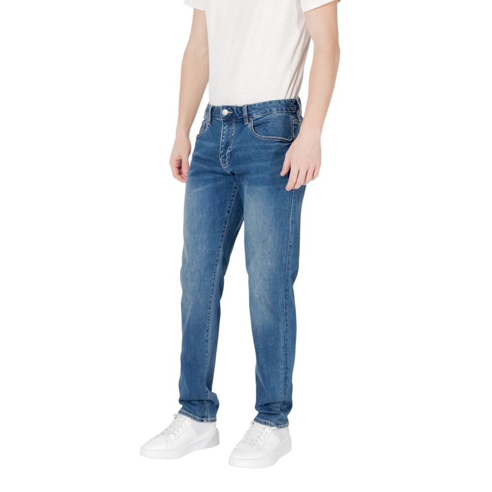Armani Exchange – Blaue Skinny-Jeans aus Baumwolle