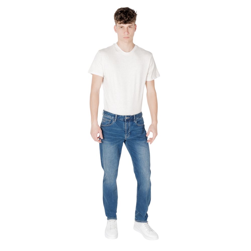 Armani Exchange – Blaue Skinny-Jeans aus Baumwolle