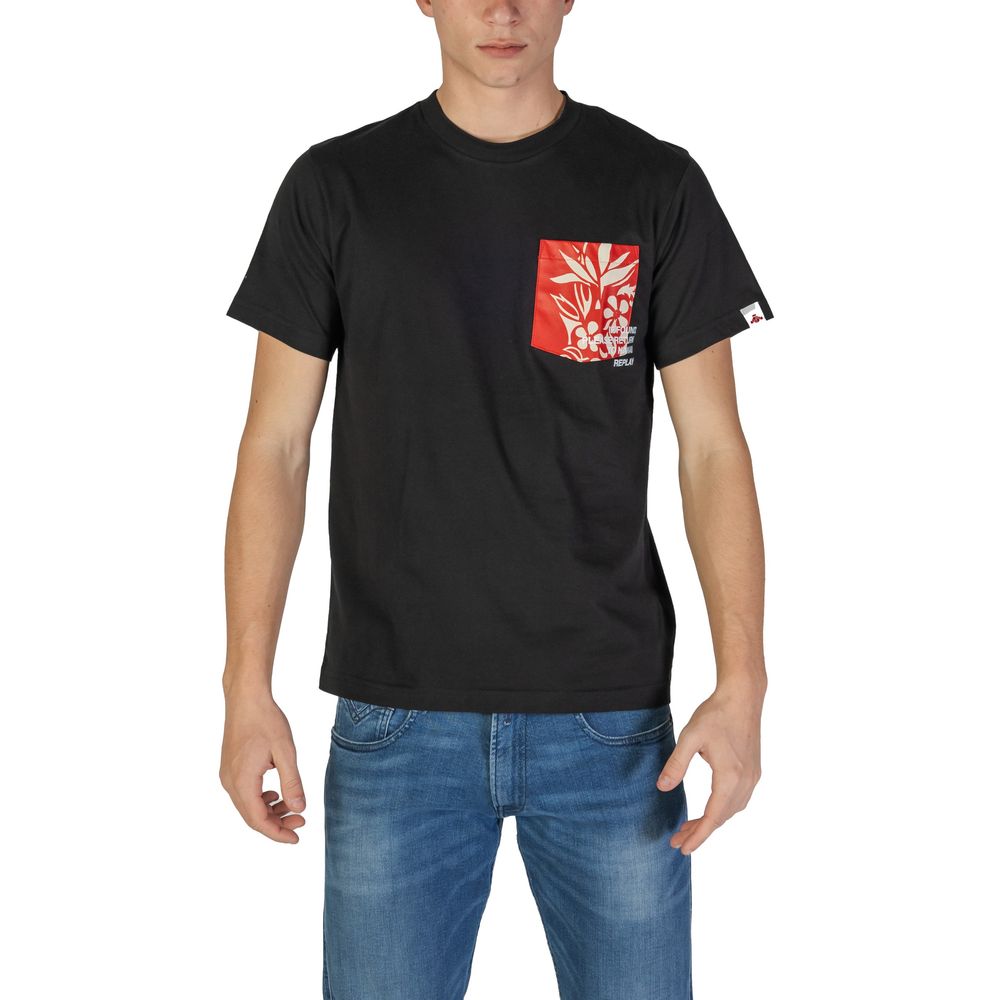 Replay – Schwarzes Baumwoll-T-Shirt
