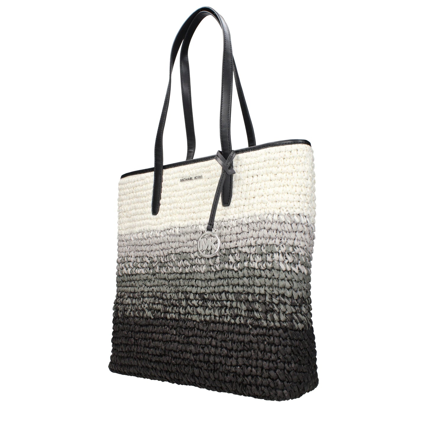 Michael Kors – Schwarze Raffia-Schultertaschen