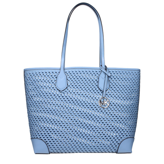 Michael Kors Hellblaue Schultertaschen aus Leder