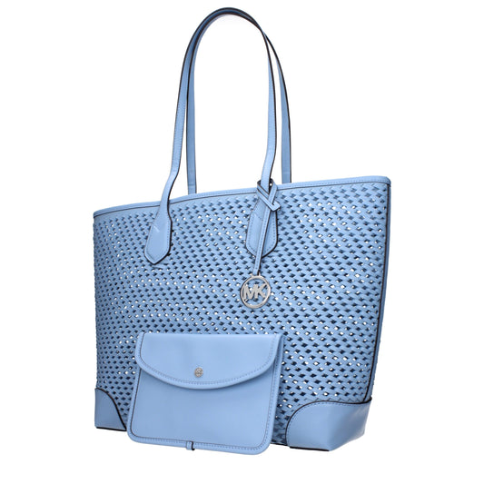 Michael Kors Hellblaue Schultertaschen aus Leder