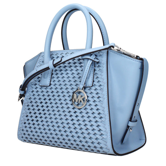 Michael Kors Hellblaue Lederhandtaschen