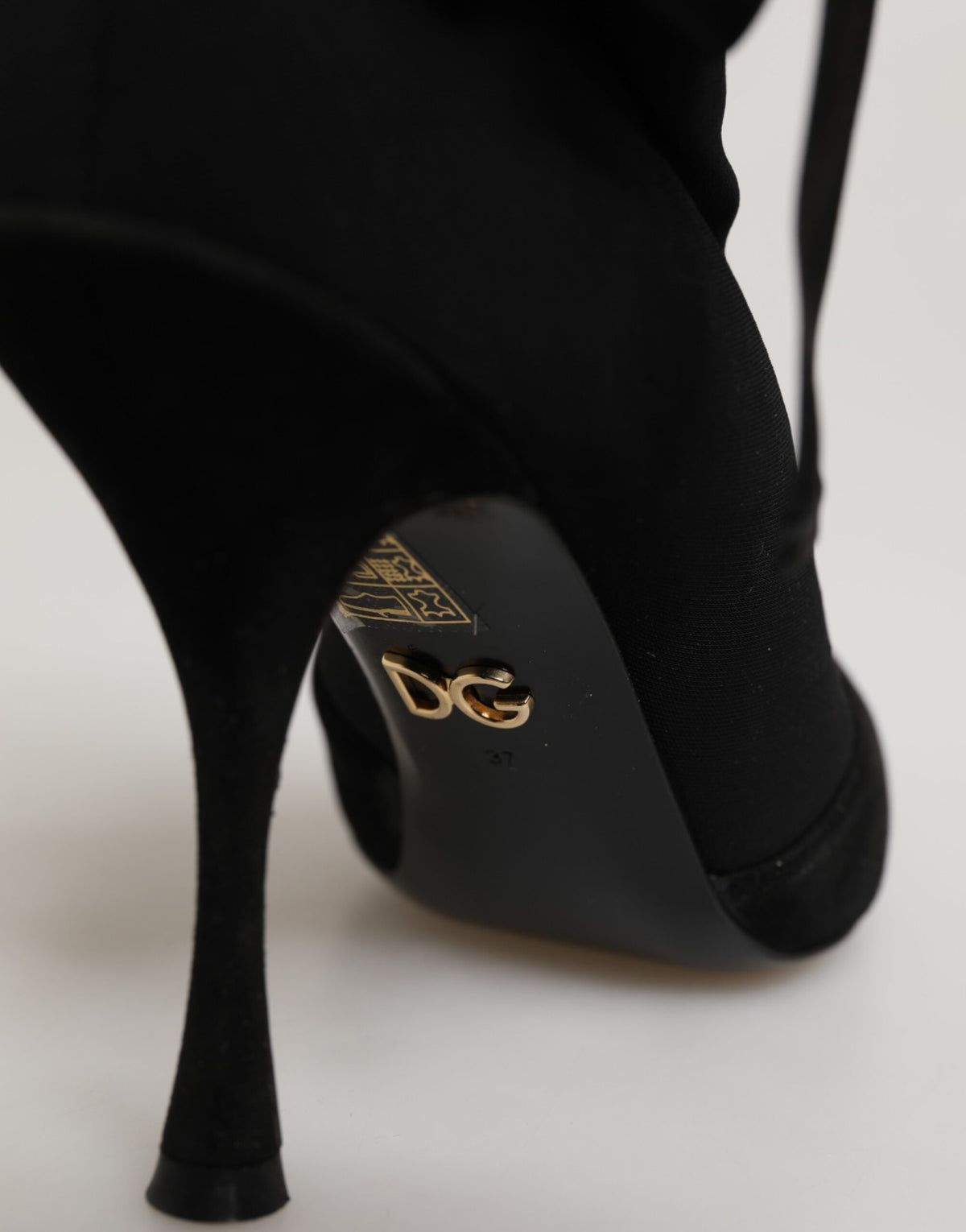 Dolce &amp; Gabbana Schwarze Stiletto-Absätze Schnürstiefel Schuhe