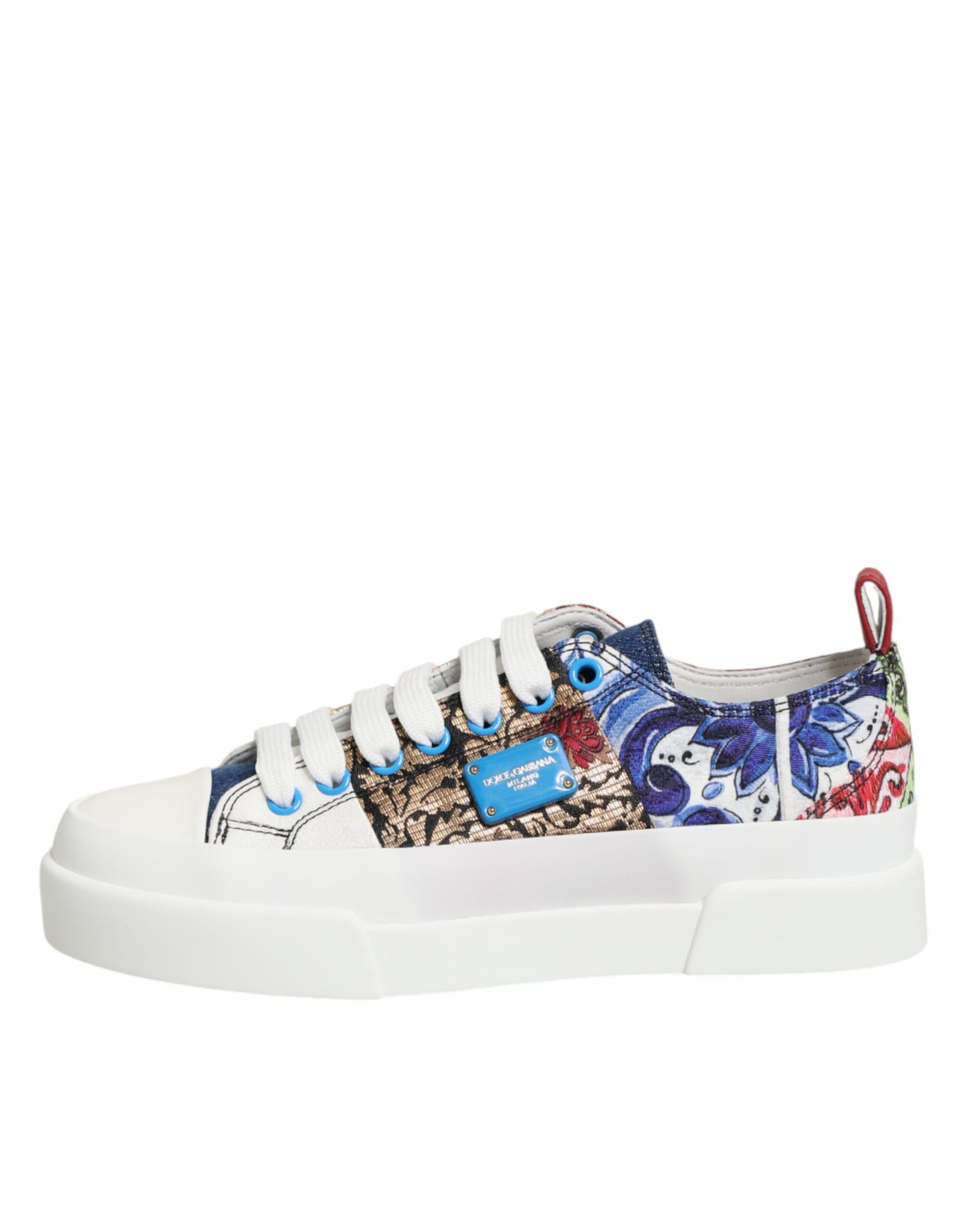 Dolce &amp; Gabbana Mehrfarbige Patchwork Low Top Sneakers Schuhe