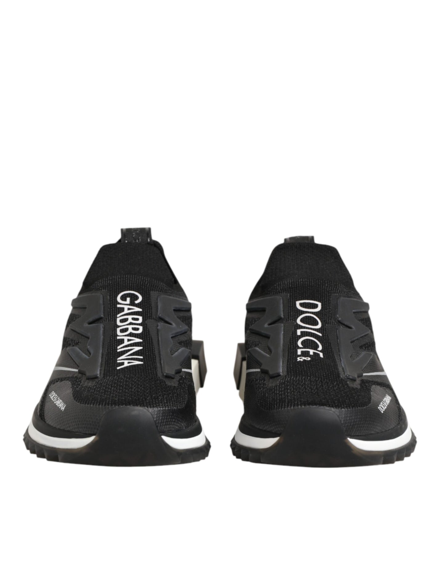 Dolce &amp; Gabbana Schwarze SORRENTO Sport Stretch Sneakers Schuhe