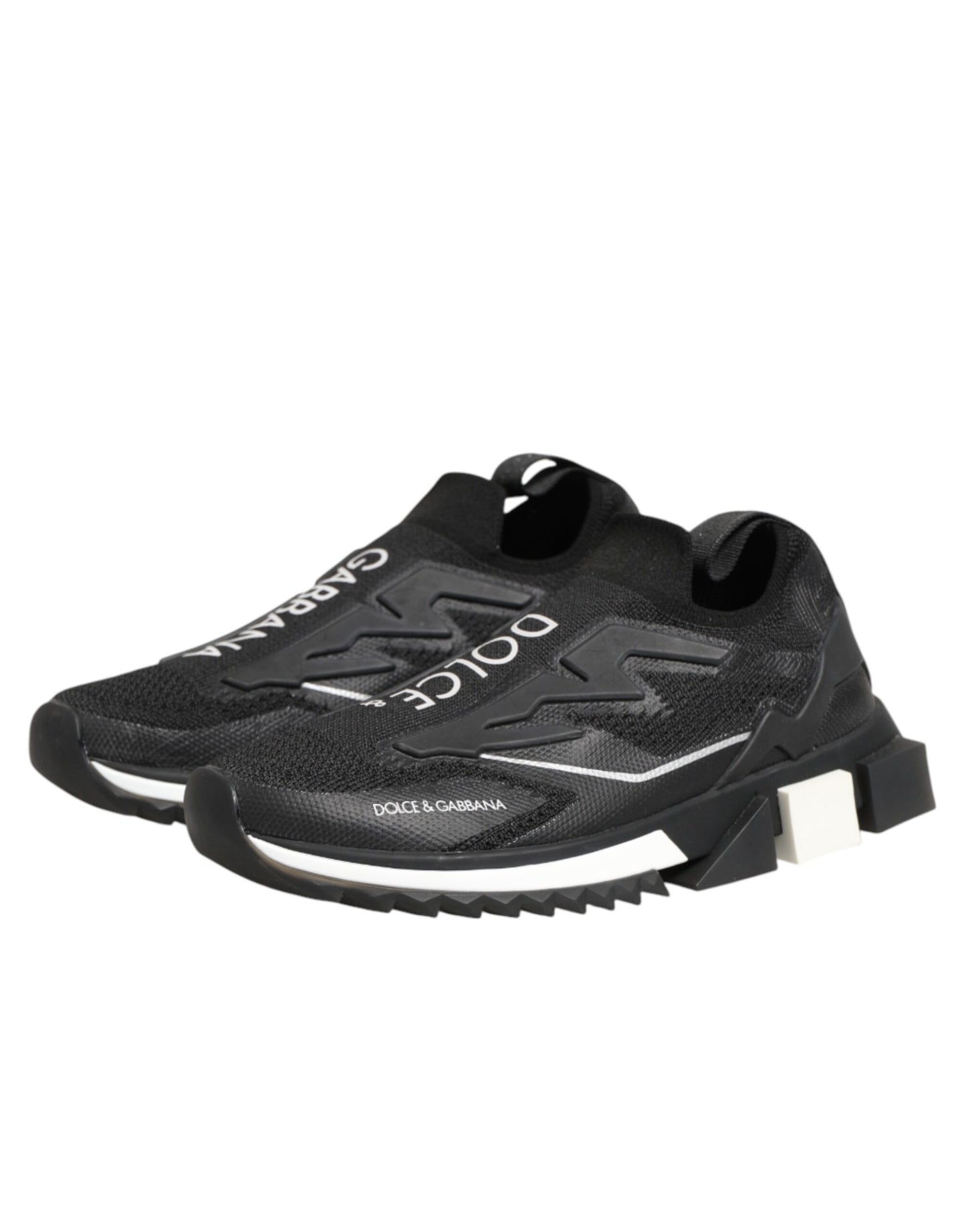Dolce &amp; Gabbana Schwarze SORRENTO Sport Stretch Sneakers Schuhe