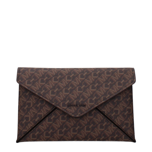 Michael Kors Clutch-Tasche aus braunem Stoff