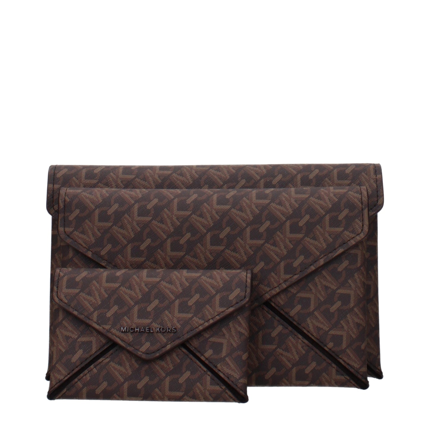 Michael Kors Clutch-Tasche aus braunem Stoff