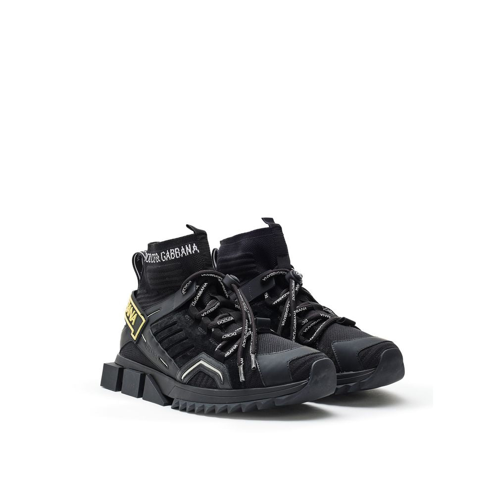 Dolce &amp; Gabbana – Schwarzer High-Top aus technischem Material