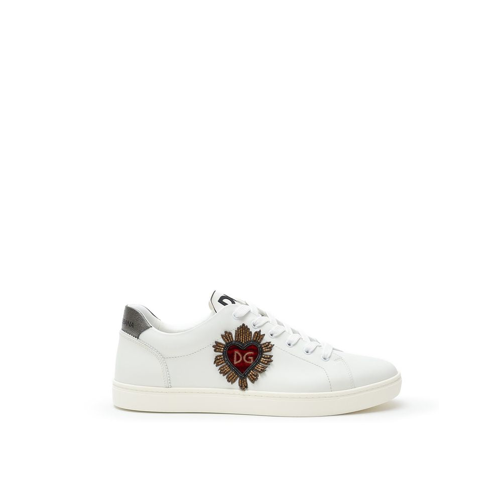 Dolce &amp; Gabbana – Weiße Ledersneaker