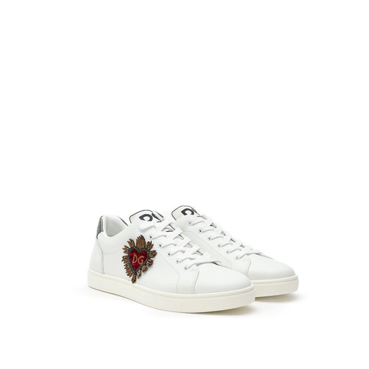 Dolce &amp; Gabbana – Weiße Ledersneaker