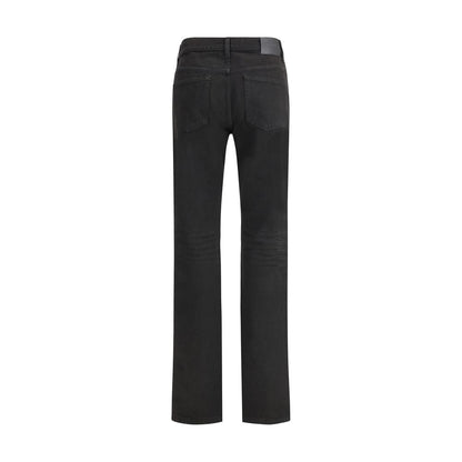 Saint Laurent Schwarze Baumwoll-Jeans mit geradem Bein