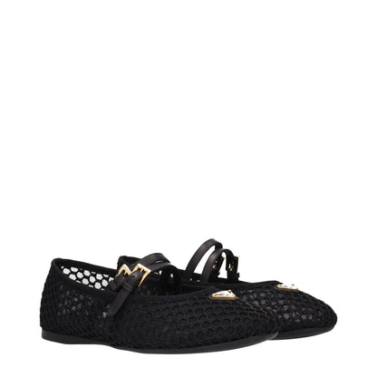 Prada – Ballerinas aus schwarzem Stoff