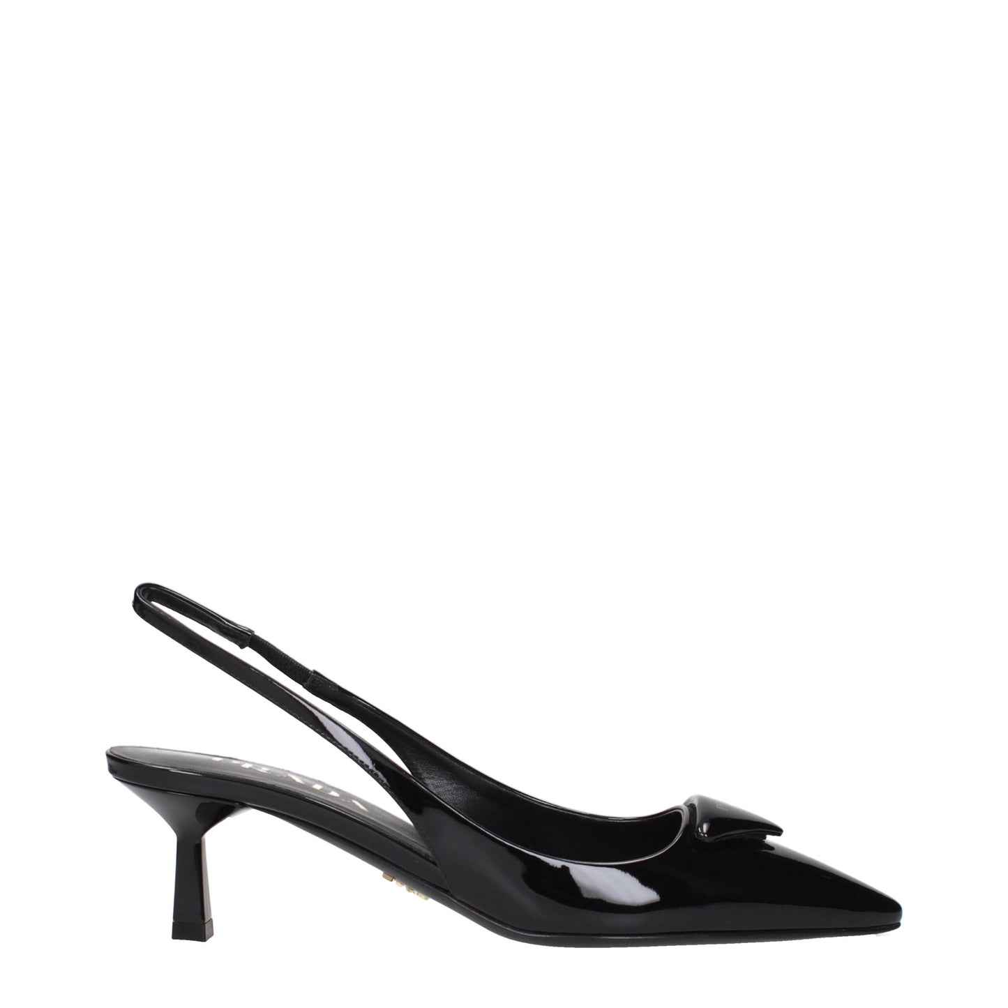 Prada – Schwarze Pumps aus Leder mit mittlerem Absatz