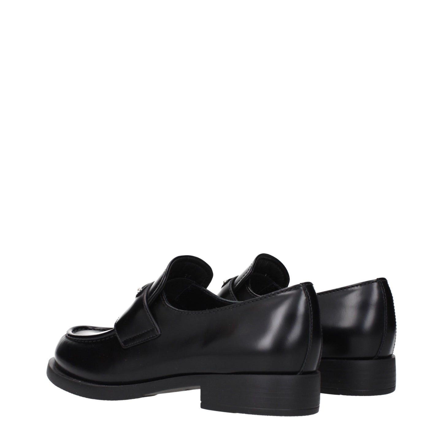 Prada – Slipper aus schwarzem Leder