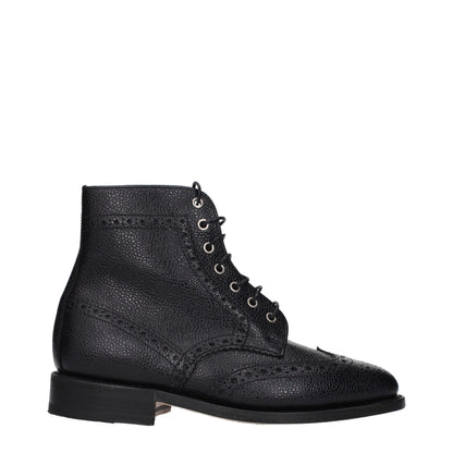 Thom Browne – Schwarze Lederstiefeletten